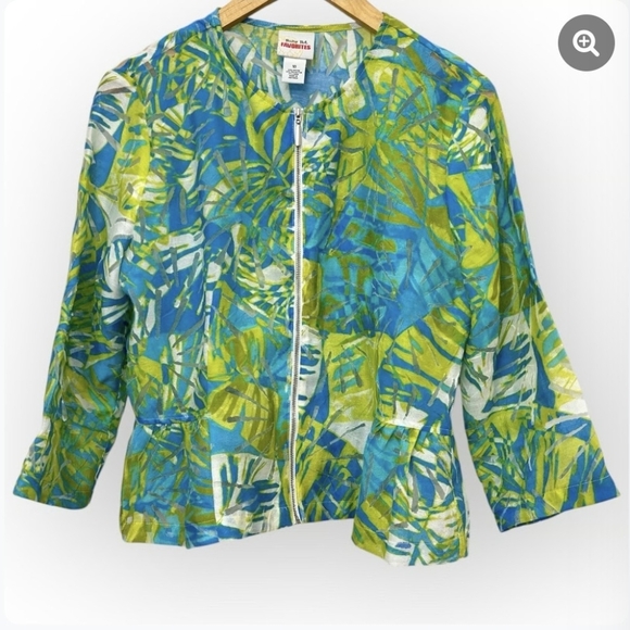 Ruby Rd. Jackets & Blazers - Ruby Rd. Linen Blend Semi Sheer Jacket Blouse 20W *C6